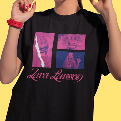 Camiseta Básica Zara Larsson Midnight Sun Pink Collab
