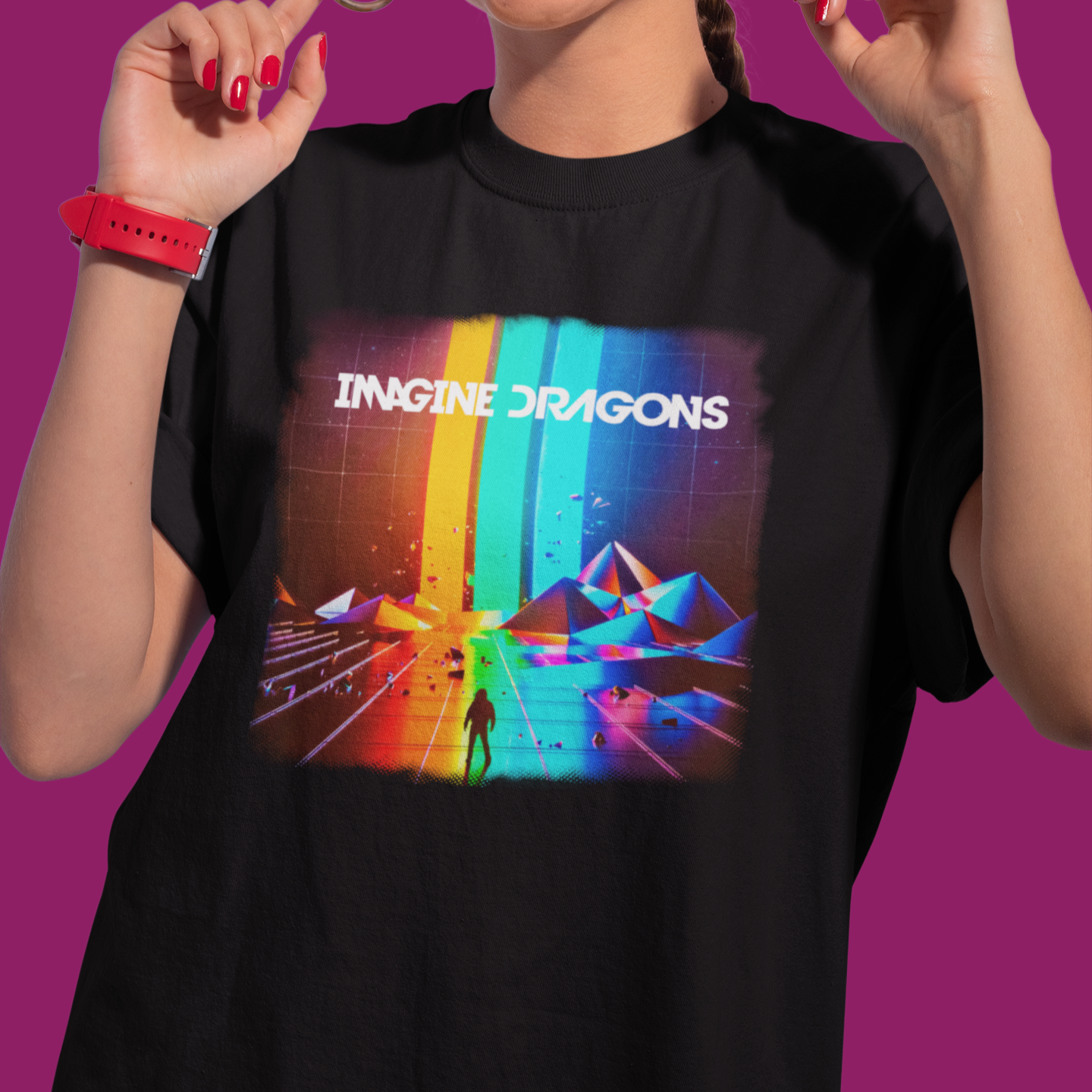 Camiseta Básica Imagine Dragons Prismatic