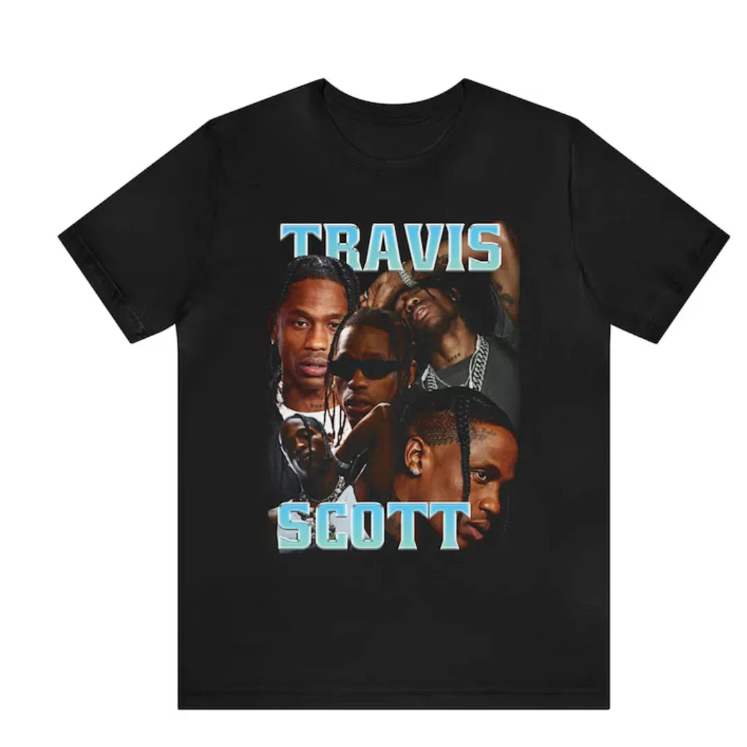Camiseta Básica Travis Scott Collab Preto