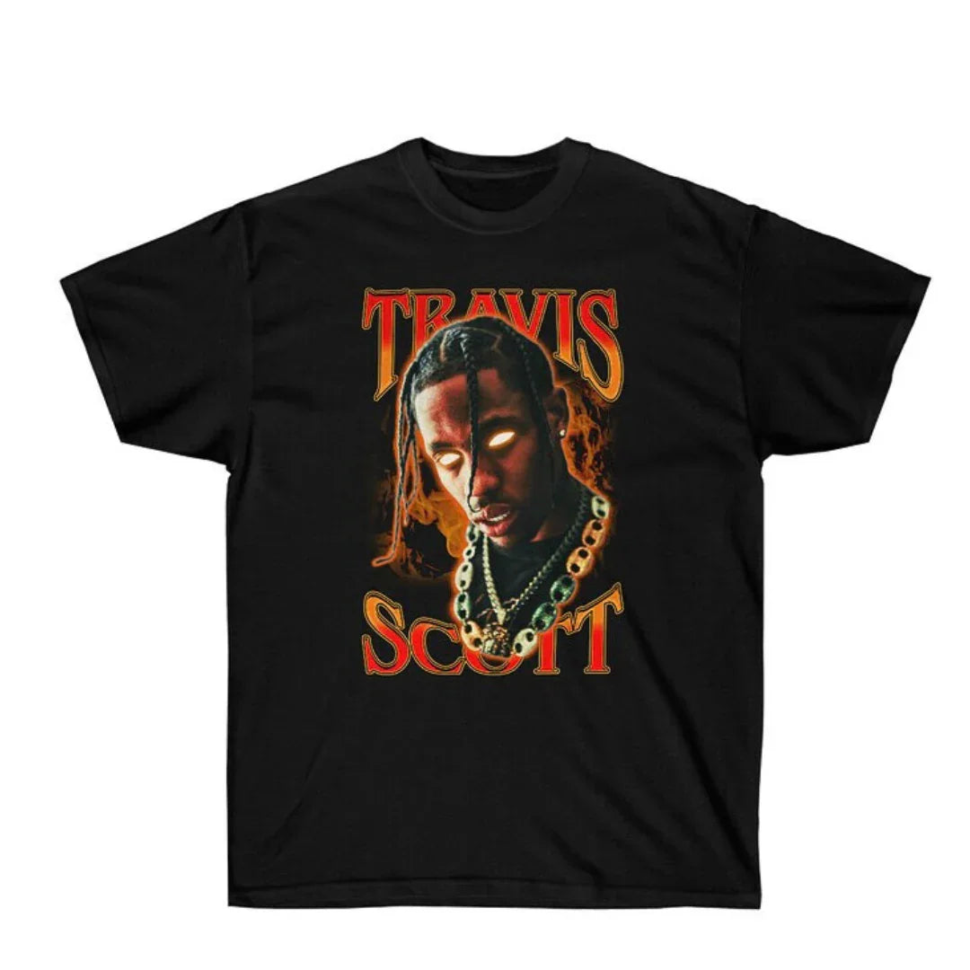 Camiseta Básica Travis Scott Graphic Mood Preto