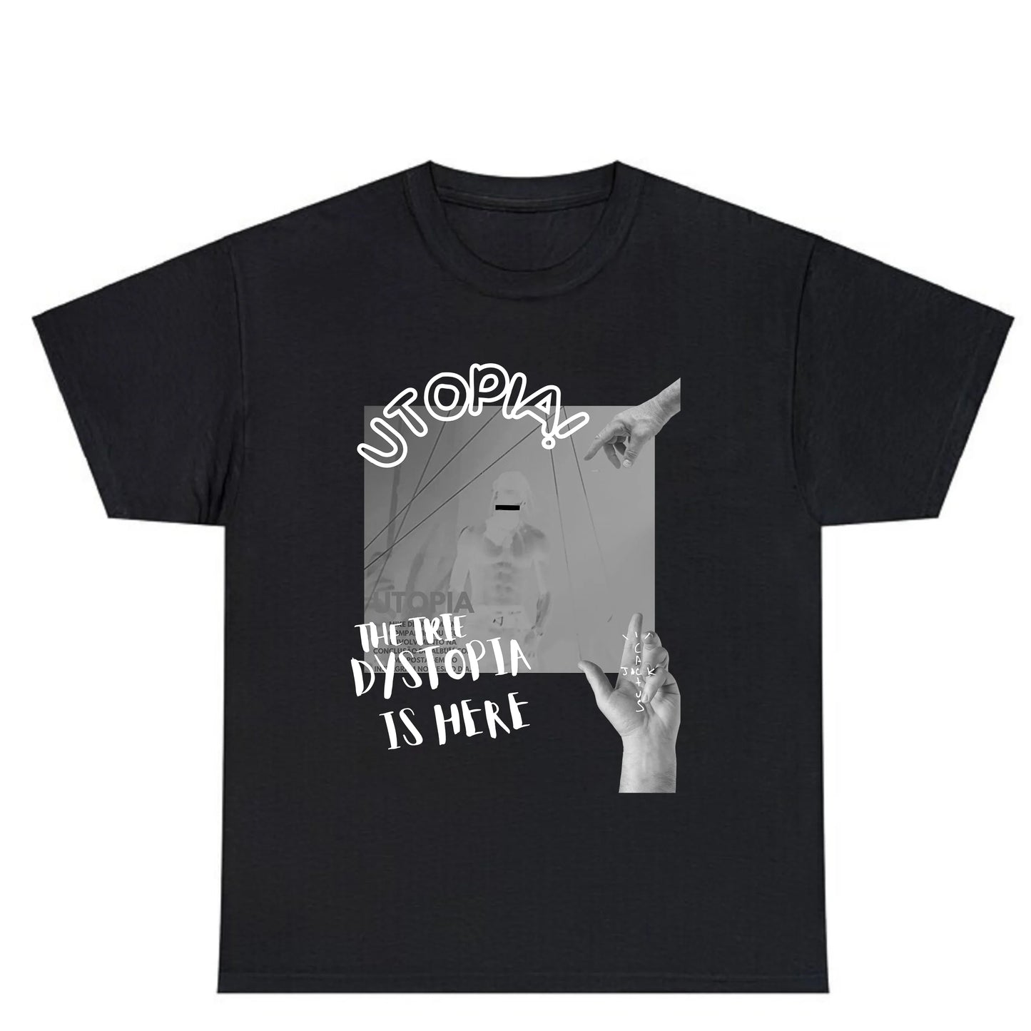 Camiseta Básica Travis Scott Utopia T.T.D.I.H Preto