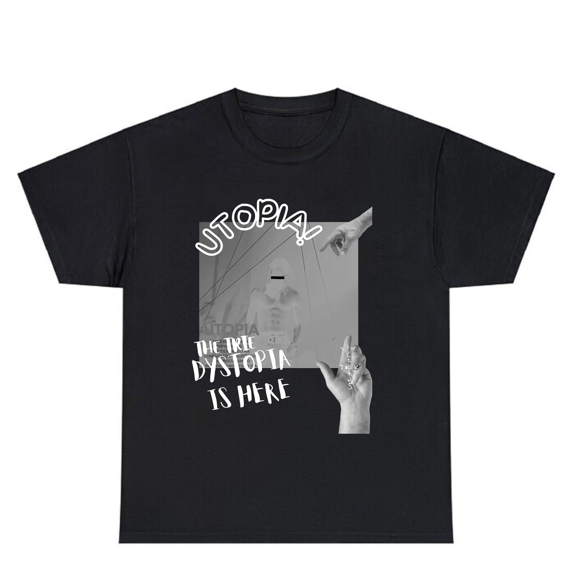 Camiseta Básica Travis Scott Utopia T.T.D.I.H Preto