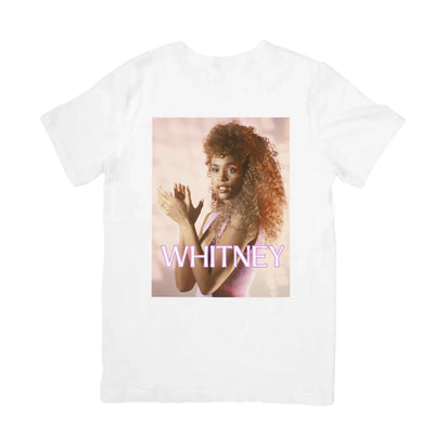 Camiseta Básica Whitney Houston Ultra-BRANCO