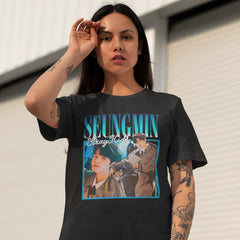 Camiseta Básica Stray Kids Seungmin Retro