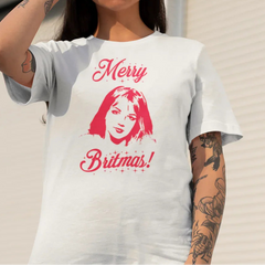 Camiseta Básica Britney Spears Merry Britmas Christmas