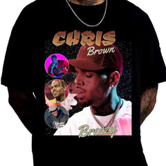 Camiseta Básica Chris Brown Vintage
