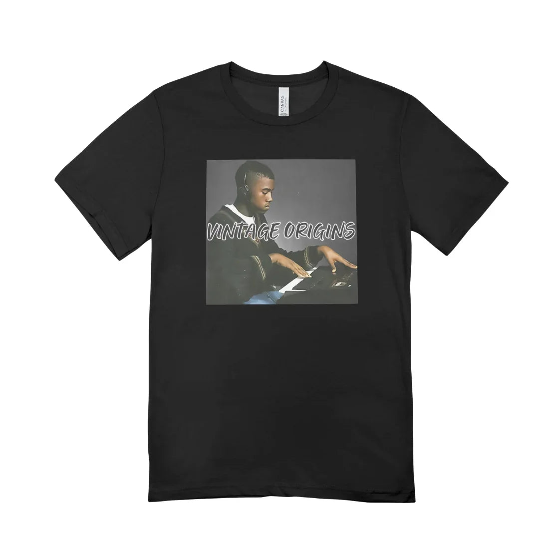 Camiseta Básica Kanye West Vintage Origins Preto