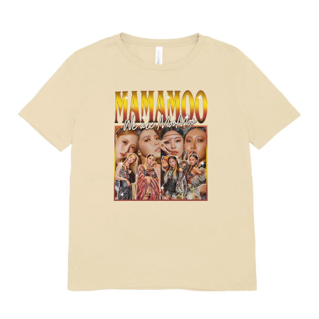 Camiseta Básica Mamamoo We Are Moomoo - pérola