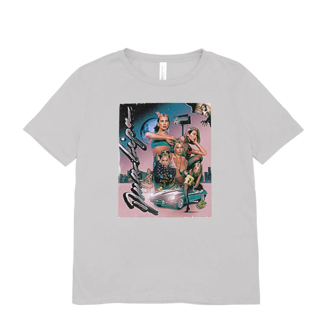 Camiseta Básica Dua Lipa Cinza 