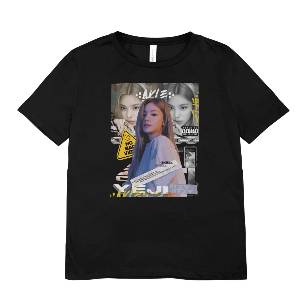 Camiseta Básica Itzy Yeji - preto