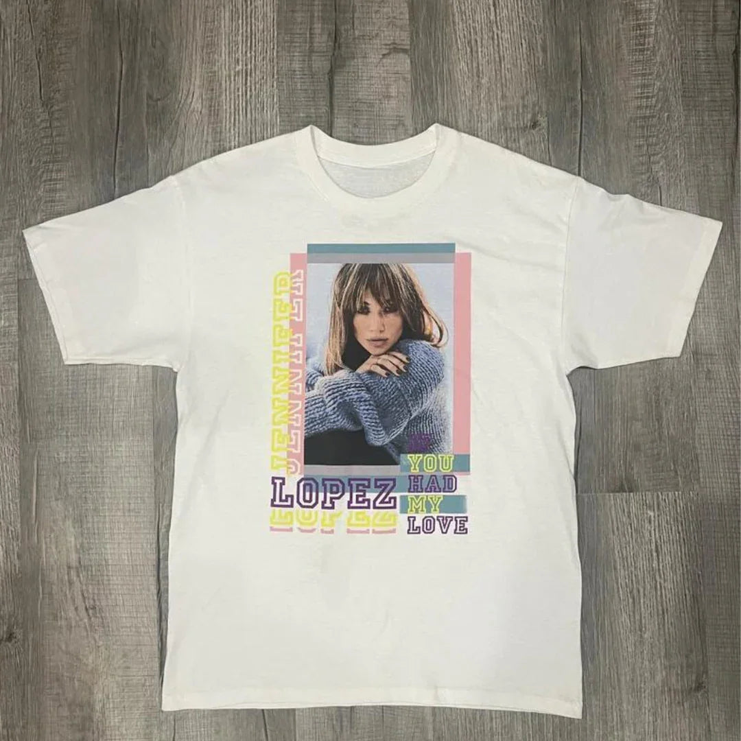 Camiseta Básica Jennifer Lopez You Had My Love - Branco