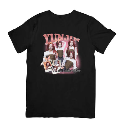 Camiseta Básica Le Sserafim Yunjin - preto
