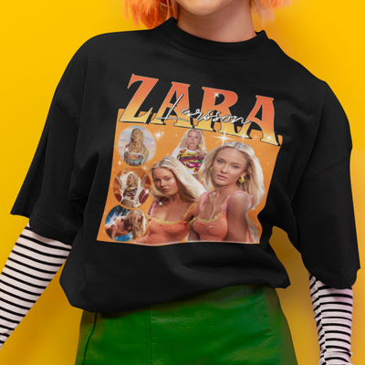 Camiseta Básica Zara Larsson Graphic Retro