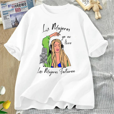 Camiseta Básica Las Mujeres Shakira-BRANCO