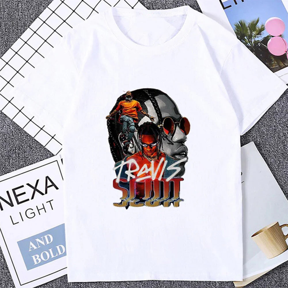 Camiseta Básica Travis Scott Branco