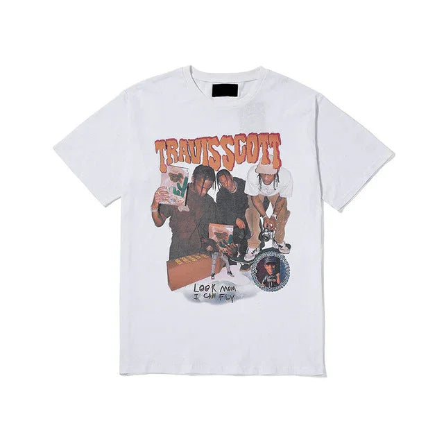 Camiseta Básica Travis Scott Style Branco