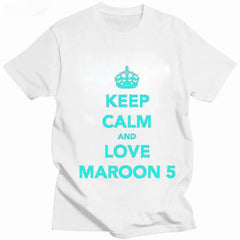 Camiseta Básica Keep Calm and Love Maroon 5