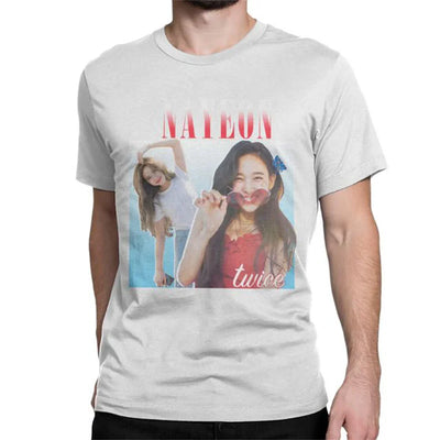 Camiseta Básica Twice Nayeon Kpop - branco