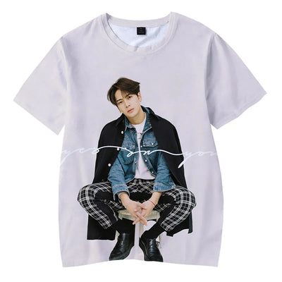 Camiseta Básica GOT7 Jackson Wang Style - branco