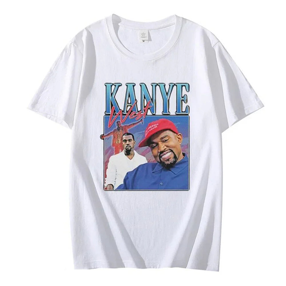 Camiseta Básica Kanye West Rapper Branco