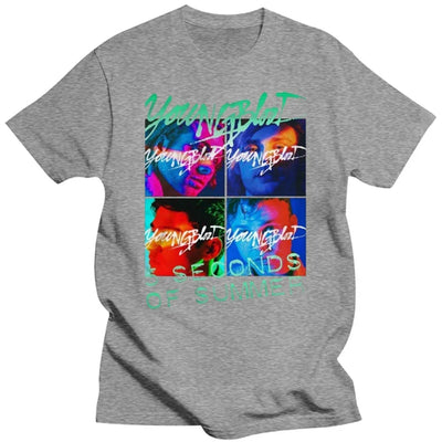 Camiseta Básica 5 Seconds of Summer Youngblast - CINZA ( FRENTE ) 