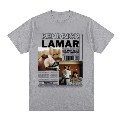 Camiseta Básica Mr Morale Kendrick Lamar Cinza 