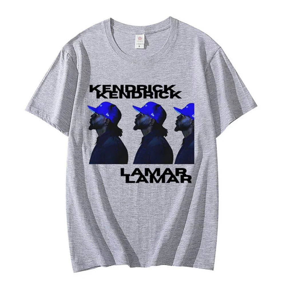 Camiseta Básica Kendrick Lamar Silhouette Cinza 