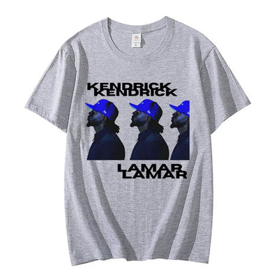 Camiseta Básica Kendrick Lamar Silhouette Cinza 