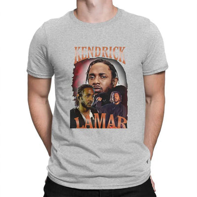 Camiseta Básica Rapper Kendrick Lamar Cinza 