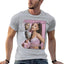 Camiseta Básica Ariana Grande Casual - Cinza