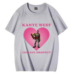 Camiseta Básica Kanye West College Dropout Heart