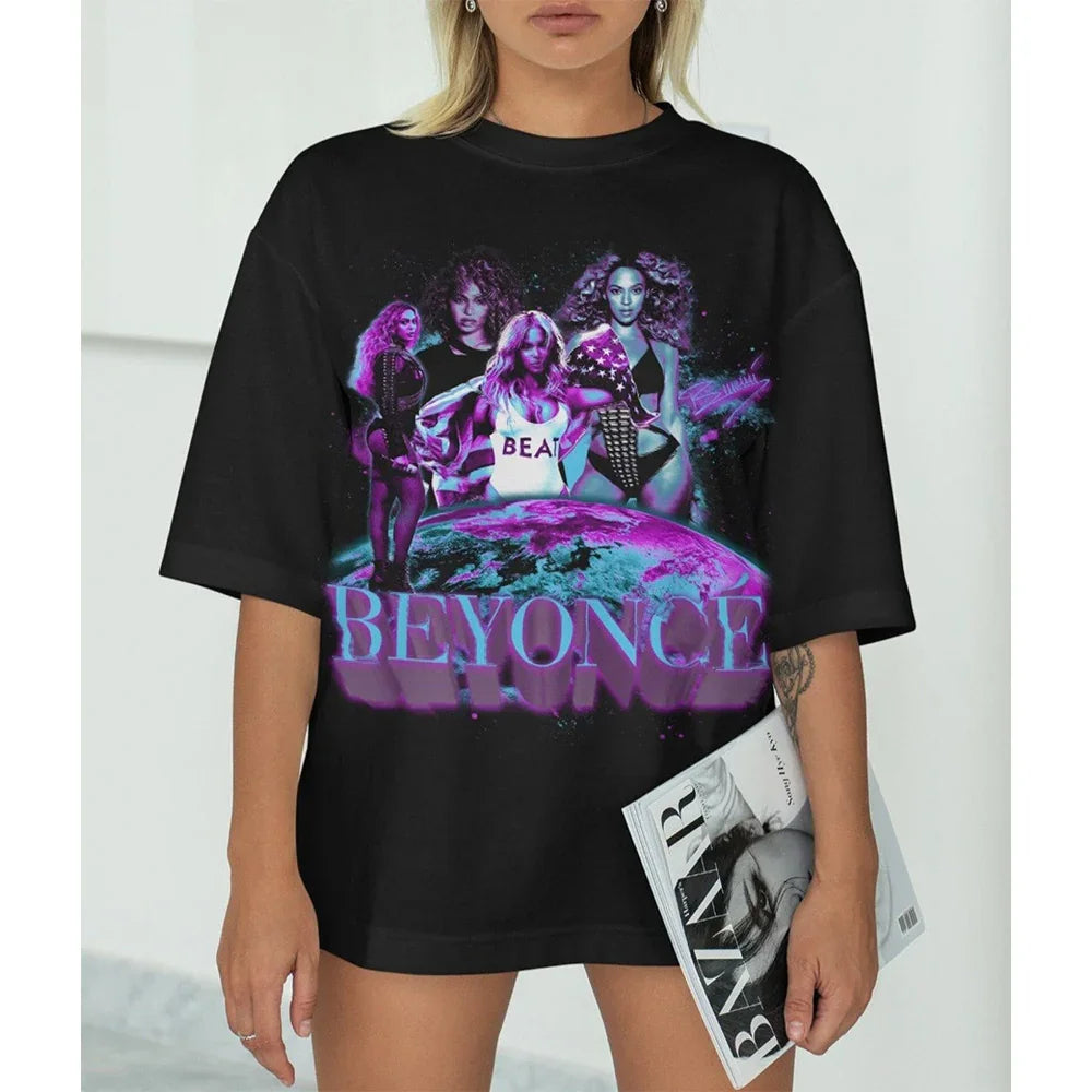 Camiseta Básica Beyonce Beat Music