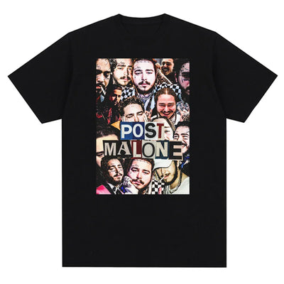 Camiseta Básica Post Malone Faces