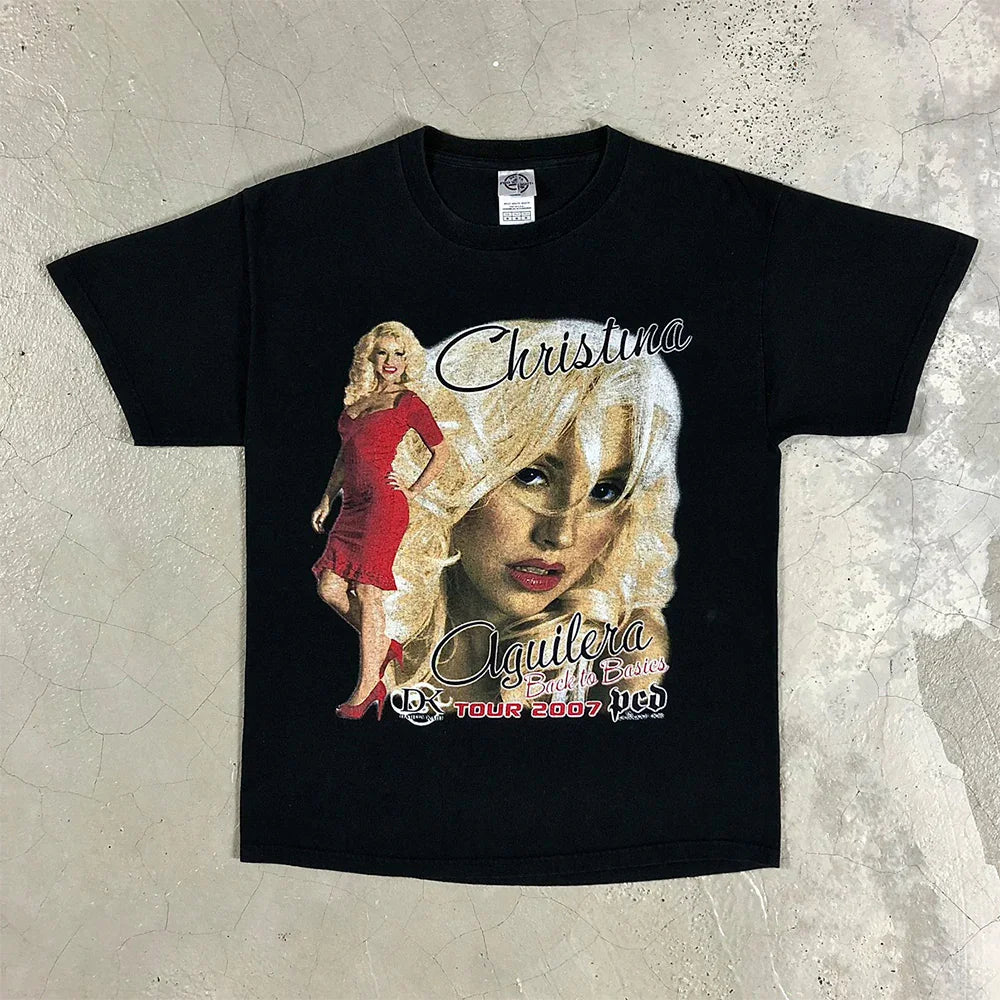 Camiseta Básica Christina Aguilera Back to Basics Preto