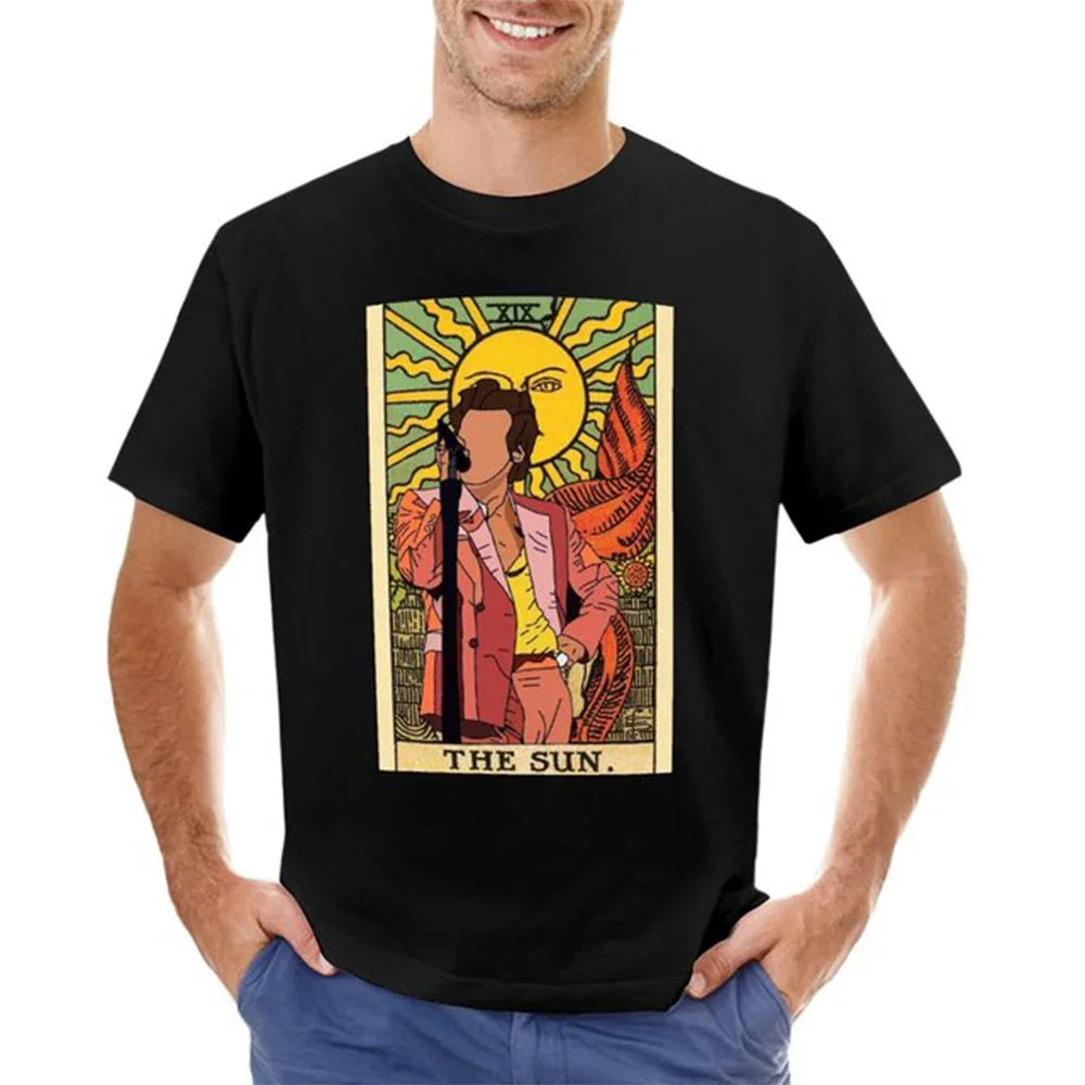 Camiseta Básica Harry Styles The Sun - Preto