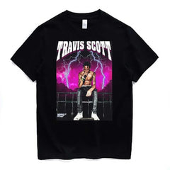 Camiseta Básica Travis Scott Lighting
