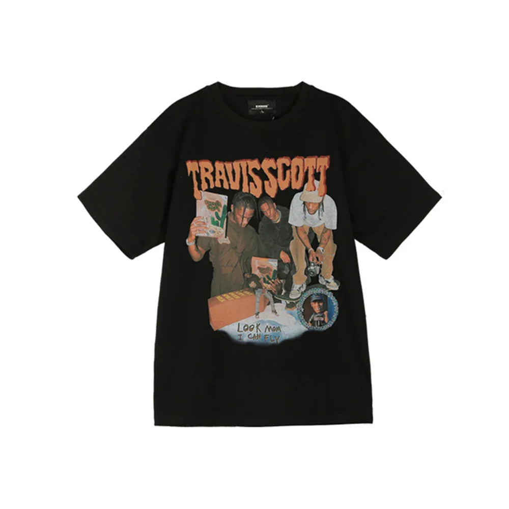 Camiseta Básica Travis Scott Style Preto