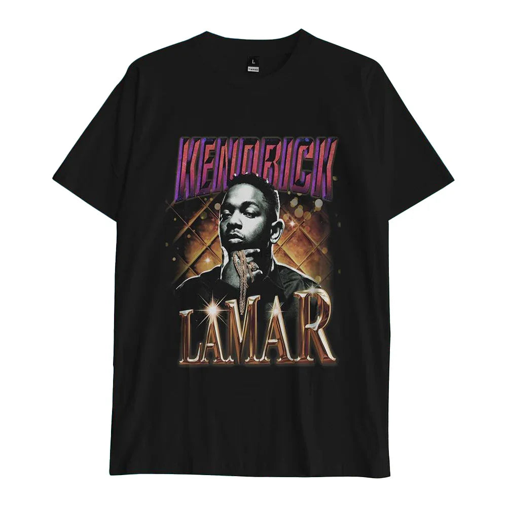 Camiseta Básica Kendrick Lamar Gold Chain Preto