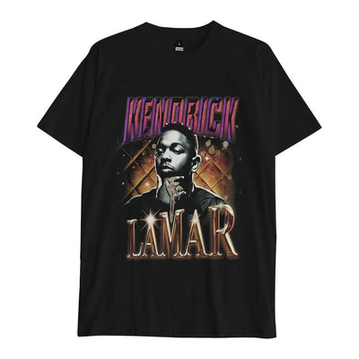Camiseta Básica Kendrick Lamar Gold Chain Preto