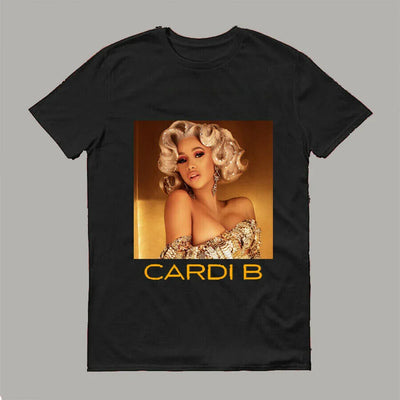 Camiseta Básica Cardi B Golden Preto