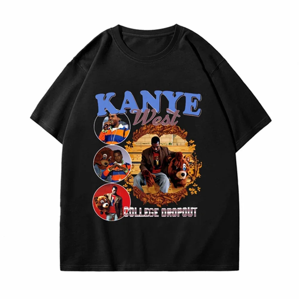 Camiseta Básica Kanye West College Dropout Preto