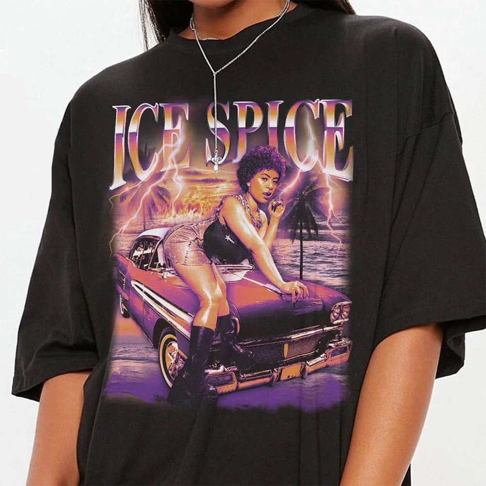 Camiseta Básica Ice Spice Car-PRETO