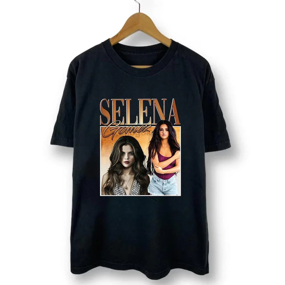 Camiseta Básica Selena Gomez - preto
