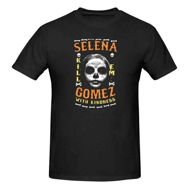 Camiseta Básica Selena Gomez Kill Me - preto